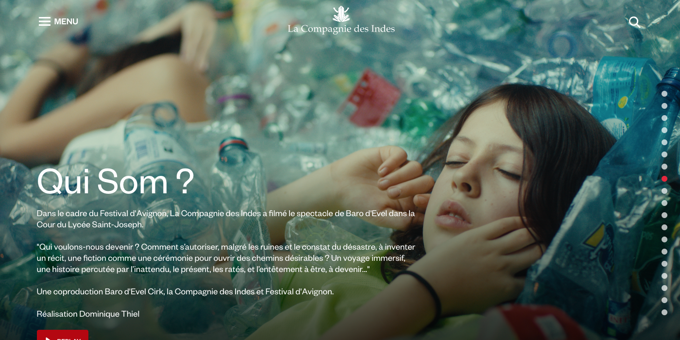 Webmastering Frédéric Perrin - La Compagnie des Indes, production et captation de spectacles vivants